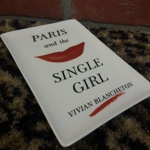 💋Kate Spade Jewelry Lenox Valet Tray Plate Paris The Single Girl Lips Vivian